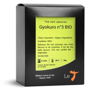Thé vert Gyokuro n°3 – BIO 2023, Saemidori, Kagoshima, Japon 50 Gr