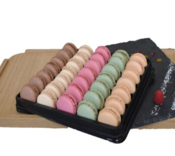 Macarons Assortis 35X15 Gr (0,85 Ct l’un! Framboise, Caramel, Pistache, Chocolat, Vanille)