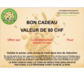Bon Cadeau 80 CHF